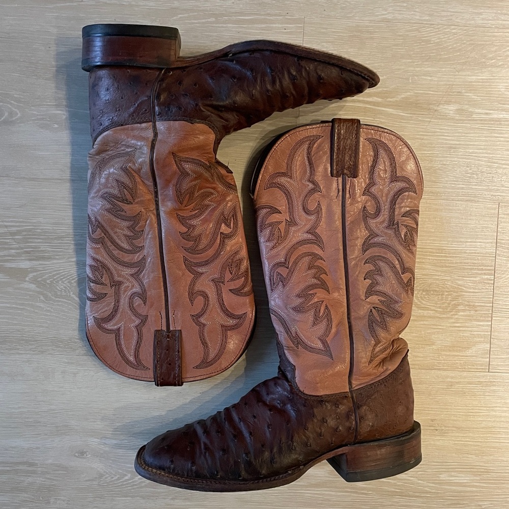 Justin Ostrich Cowboy Boots